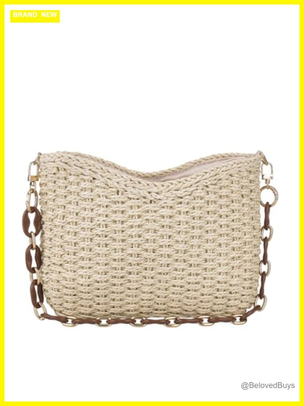 Handwoven Natural Straw Shoulder Crossbody Bag Mini Summer Beach Purse